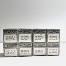 8 Pack WAC Lighting Co. BAB / G 12V 20W / 36 MR-16 Lamp Bulb with Cover Clear