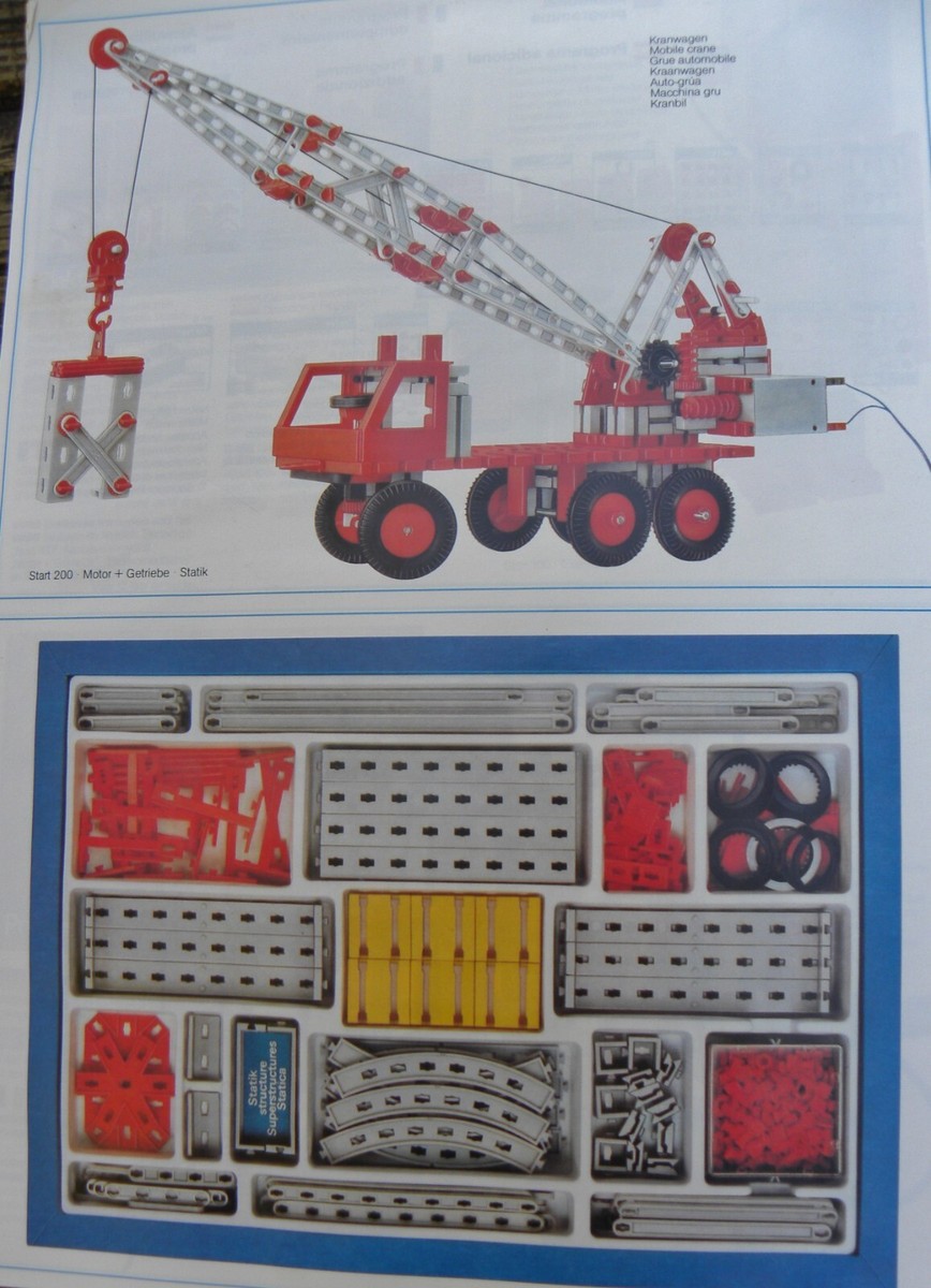 FISCHERTECHNIK - STATIK Start 100 Set #30149 Original Box--Vintage