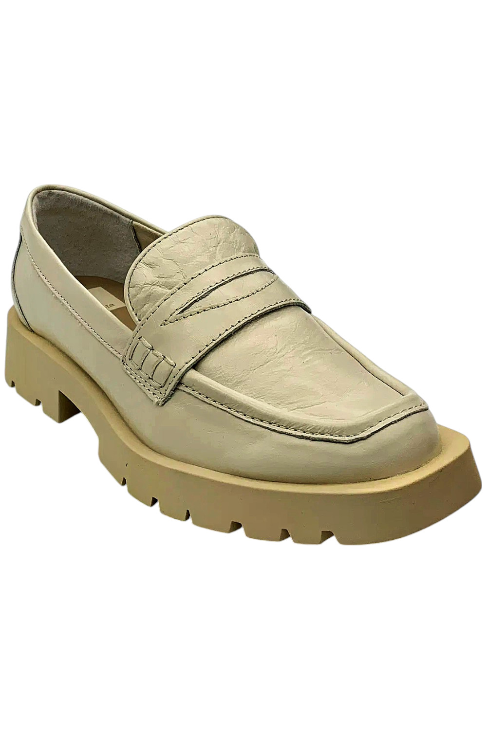 Dolce Vita Womens Leather Lug Loafers Elias Off White 7390₽