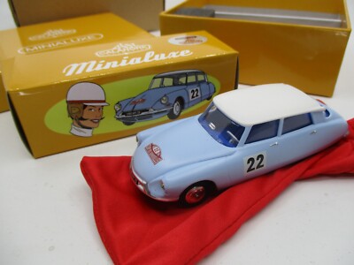 Miniature Minialuxe Calandre 1/43 - Citroën DS19 N°22 Du Rallye Des Demoiselles (bleue)