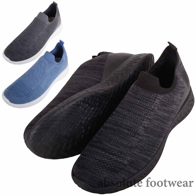 Herren Herren Einfach Slipper Ultraleicht Sport Wandern Freizeit Trainer Turnschuhe