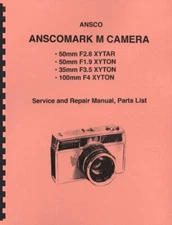 Ansco Anscomark M Camera Service, Repair Manual & Parts List Reprint