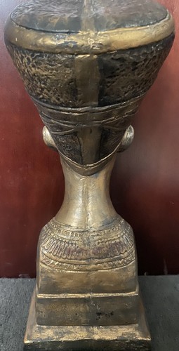 Estatuilla de estatua egipcia de busto de cabeza de 14"" de la reina Nefertiti - Imagen 5 de 6