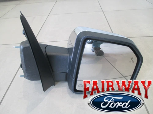 19 thru 20 F-150 OEM Ford Heat Pwr Fold BLIS Mem 360 Cam Chrome RH Pass Mirror
