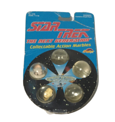 Star Trek Next Generation Collectable Action Marbles, Set of 5, 1993 NIB
