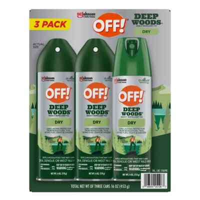 OFF! Deep Woods Dry Insect Repellent Set /3 pack Mosquito Insect Repellant