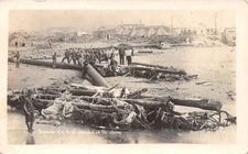 Reamins of a Boat Wrecked in the Storm Real Photo RPPC