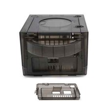 NGC SHELL TRN BK New Nintendo Gamecube Replacement Shell Transparent Case for