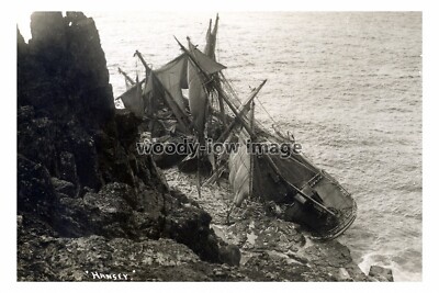 rs2840 - Norwegisches Segelschiff - Hansy, Wrack östlich von Lizard 1911 - Foto 6x4