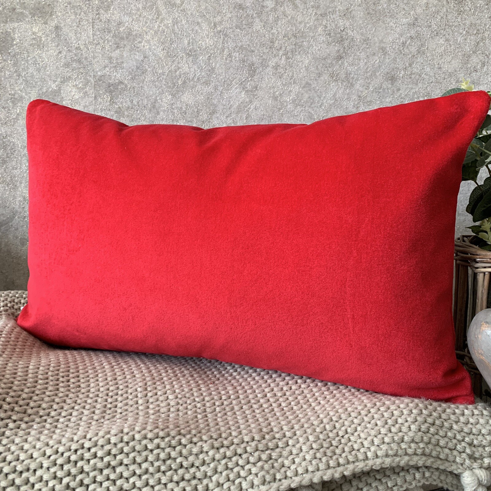 Modern Cushion Cover John Lewis Cotton Velvet Christmas Decor Red eBay