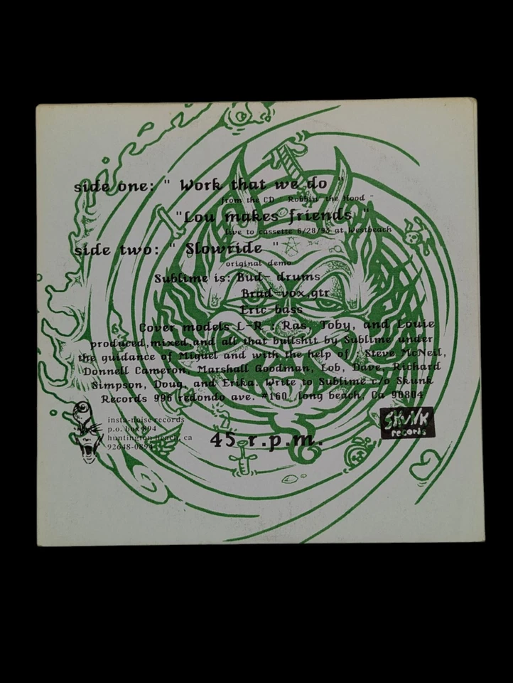 Sublime – Work That We Do IN 004, 7", 45 RPM, 1st edition, US, 1994 - Image 2 of 4
