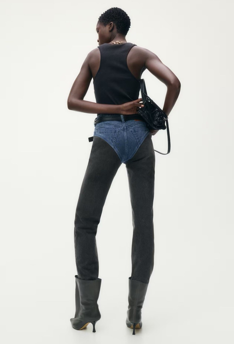 グレンマーティンス ツートーンデニム GLENN MARTENS 44 H&M X GLENN MARTENS Two-tone straight-leg Jeans US 8 | eBay