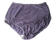 Vintage Vanity Fair Eggplant Silky Wet Look Sheer Nylon Granny Panties Size 7