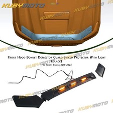 Hood Protector Stone Guard Bug Deflector W Light For 2016-2023 Toyota Tacoma