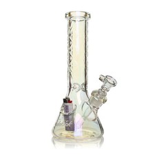 Gear Premium® 12" SIDEKICK BEAKER TERMINATOR Water Pipe RAINBOW 7mm Boro Glass