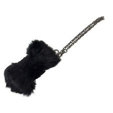 ANTEPRIMA Black Fur Keychain Charm