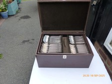 144 PIECE CHRISTOFLE SILVER PLATE POMPADOUR PATTERN CUTLERY CANTEEN SET