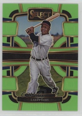 2024 Panini Select Concourse Neon Green Prizm 6/49 Larry Doby #79 HOF 4d3