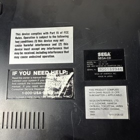 Sega Genesis Model 1 System Console w/ Sega CD 2 Bundle OEM Controller & Cables