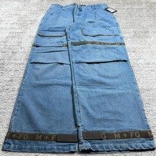 NWT Baggy Y2K Shuttle Strap Marithe Francois Girbaud Cargo Denim Jeans