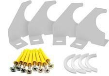 Universal Vertical Designer Radiator Brackets (White) With Free Fixing Kit 