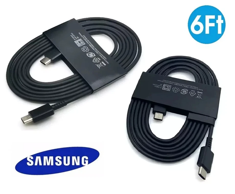 Original Samsung Galaxy S24 S23 S22 S21 5G USB-C 6FT Super Fast Charge Cable LOT - Image 2 of 4