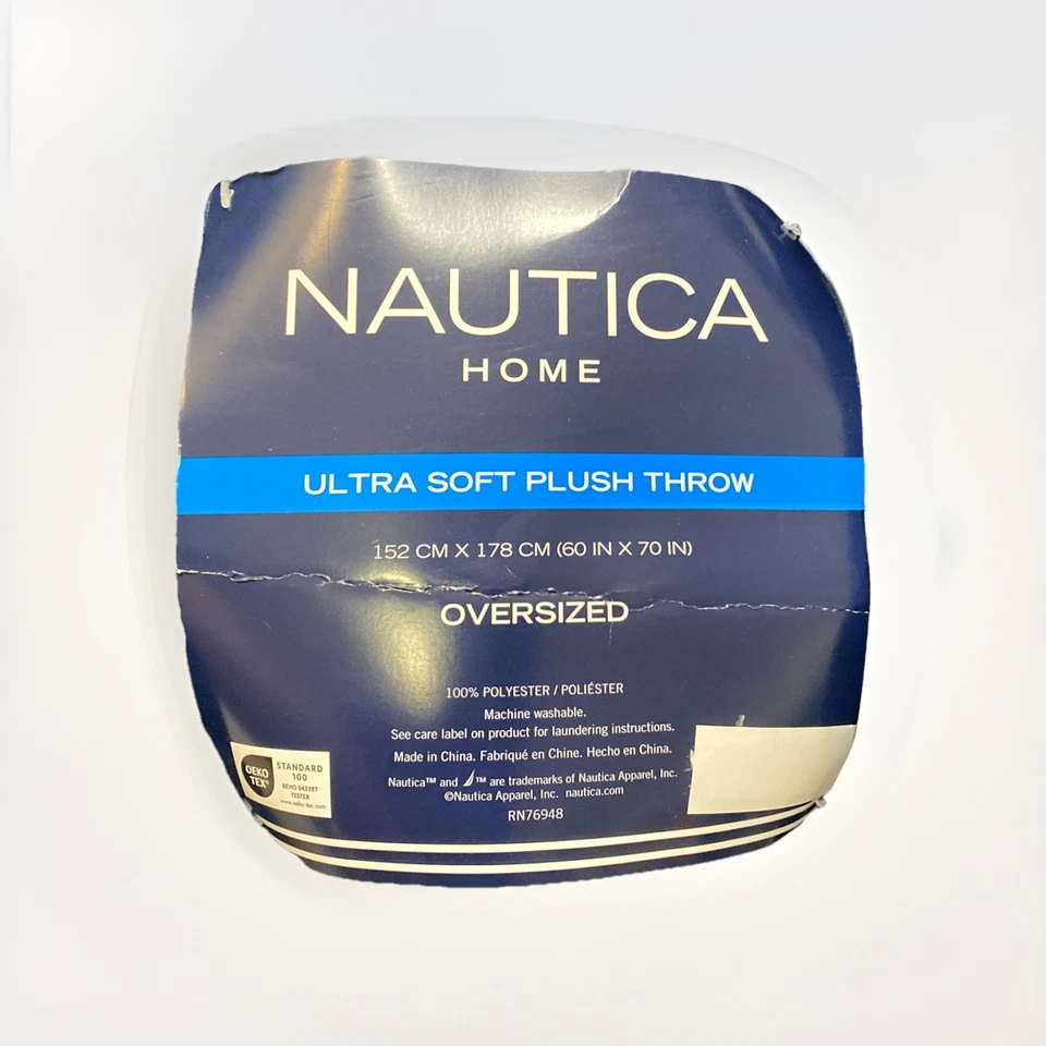 Azul Marino Nautica Home Talla Orversize ULTRA SUAVE PELUCHE TIRO (60X70) Foto 2 de 4