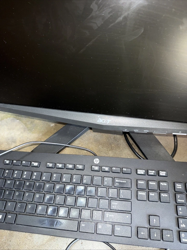Acer LCD Monitor With Keyboard And Mouse And Hp Router - Image 4 of 4