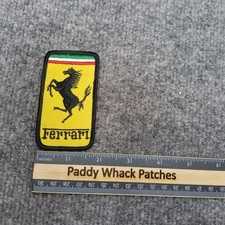 Vintage Ferrari Patch Car Auto 70s 80s Automobile Racing W1