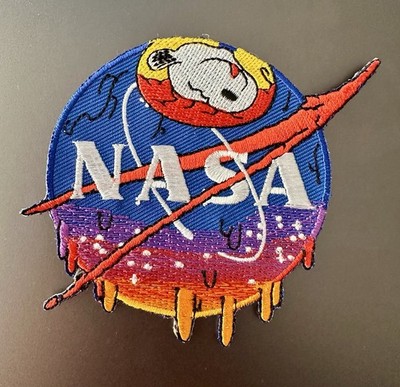 NASA Snoopy Astronaut Mission Patch  3.5'' Trippy Iron On Sew On