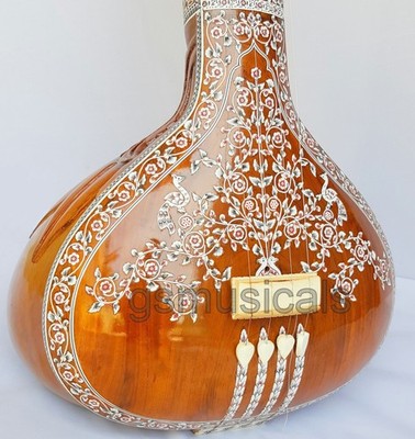 Miraj Tanpura Hemraj verzierter Männchen aus Tun-Holz mit Tonabnehmer GSM055M