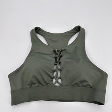 Victoria's Secret PINK Ultimate Green Lace Up Racerback Sports Bra Size Small