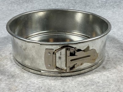 Vintage Tin Spring Form Cheesecake Cake Pan Small 7-1/2'' x 2-1/4''