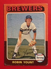 1975 TOPPS ROBIN YOUNT 223 BASEBALL ROOKIE CARD MILWAUKEE BREWERS MLB HOF VTG RC. rookie card picture