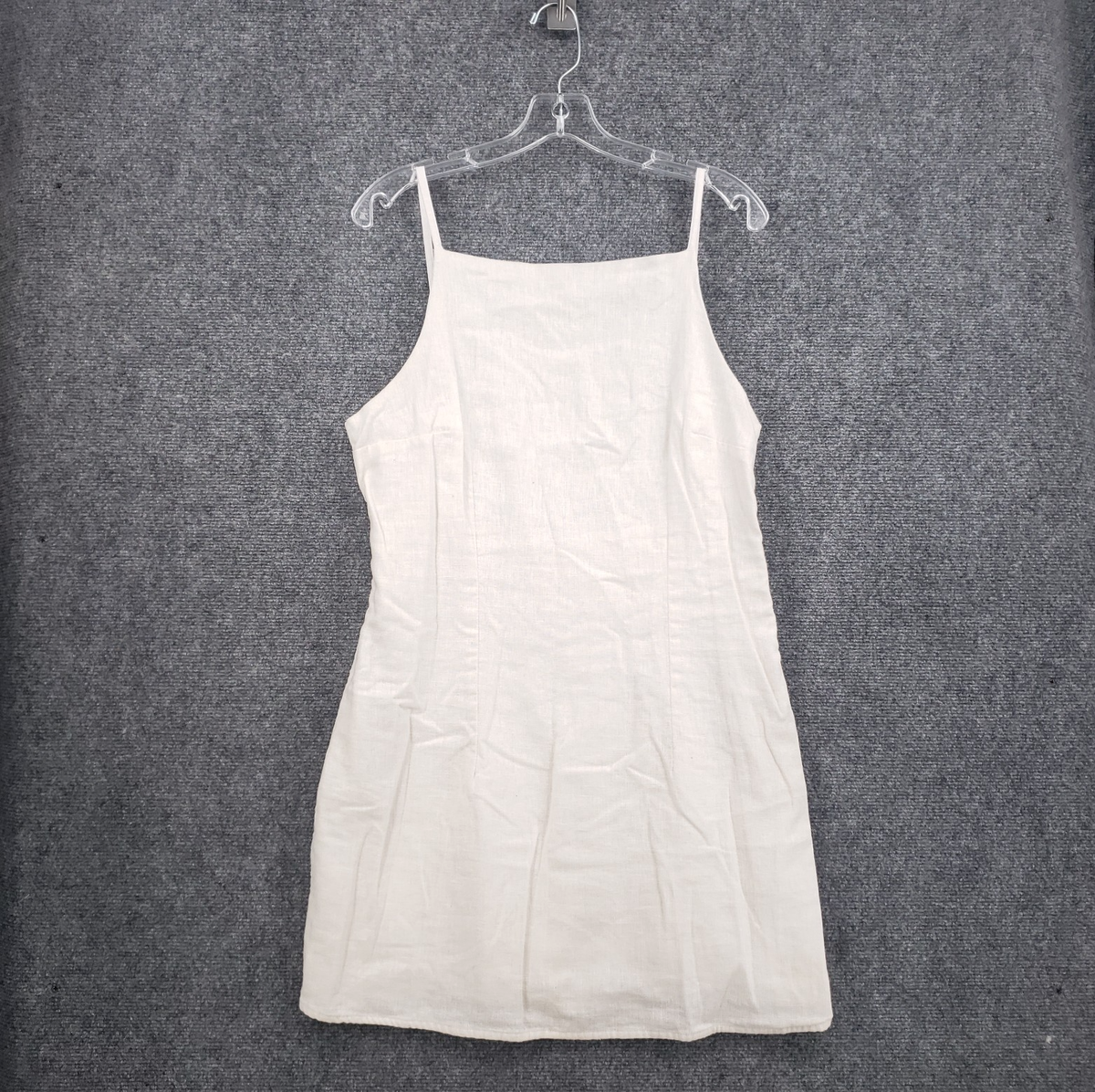 white mini dress abercrombie Women's Slash Neck Mini Dress in Pearl | Size XL