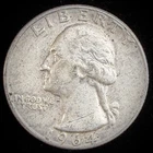 90% Silver 1964 Washington Quarter  - F25G
