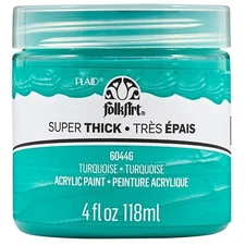 FolkArt Super Thick Acrylic Paint 4oz-Turquoise - 3 Pack