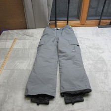 Sessions Snow Pants Kids Large Gray Insulated Waterproof Ski Snowboarding 27x23