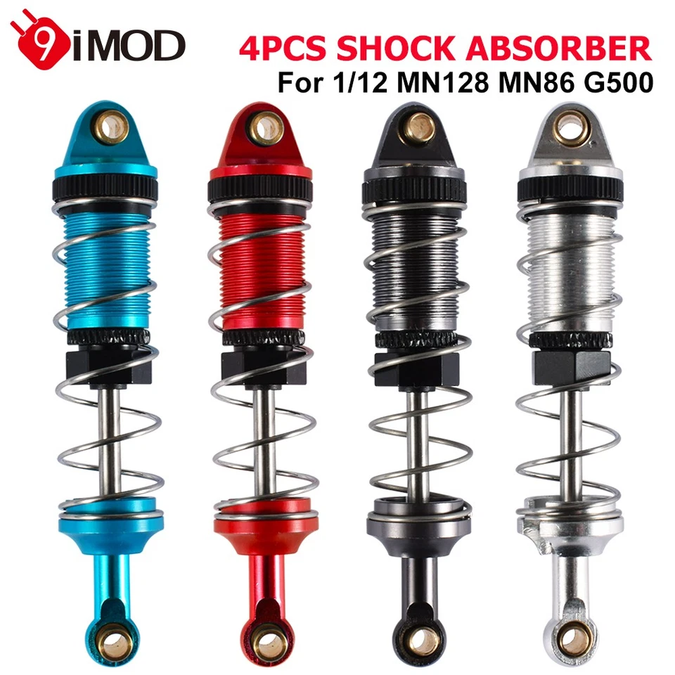 9IMOD 4PCS Shock Absorber 74mm Metal Hydraulic for 1/12 MN128 MN86 G500 RC Car - Image 3 of 4