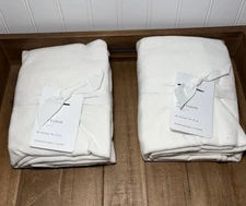 Pottery Barn Cozy Cloud Shams ~ King ~ White ~ Pair