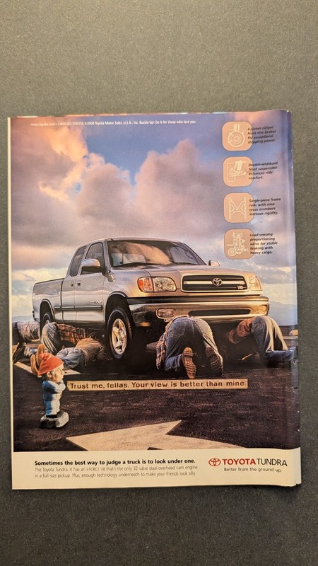 2001 Toyota Tundra Full Page Advertisement