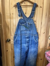 Vintage Key Imperial Overalls Denim 48x29 Carpenter Style USA Distressed Men  s