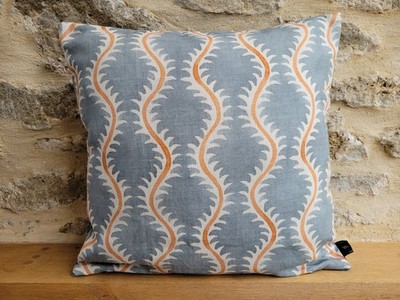 Linwood Helter Skelter Stoff Leinen & Wolkenblau Samt Kissenbezug VOLCANO