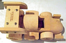 Tonka Wooden Race Car Toy Natural Wood Push Vehicle Rolling Wheels Kids Gift
