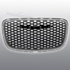 W Led Trim Front Upper Hood Grille Fit For 2015-2023 Chrysler 300 300c
