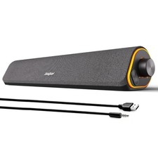 R50 Bluetooth Computer Speakers, 3.5mm PC Sound Bar for Desktop Dark Grey