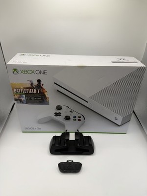 Microsoft Xbox One S Battlefield 1 Bundle 500GB Home Console - White W/Extras