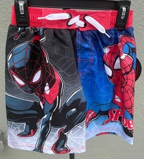 Boys Spiderman Marvel Swim Shorts- Size X-Small, Small, Medium- NWT