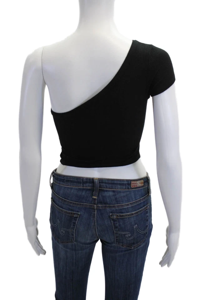Camiseta sin mangas corta Emma & Sam para mujer negra modal spandex talla S Foto 3 de 4