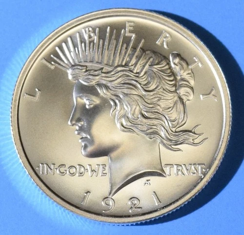 1921 HIGH RELIEF PEACE DOLLAR TRIBUTE 1 TROY OUNCE .999 FINE SILVER INTAGLIO